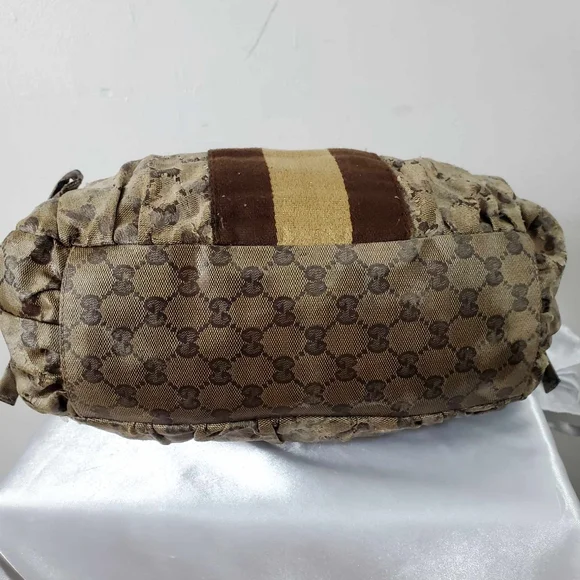 Gucci Monogram Crystal Web Horsebit Hobo Bag - Picture 6 of 16